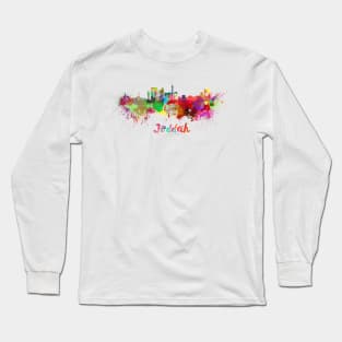 Jeddah skyline in watercolor Long Sleeve T-Shirt